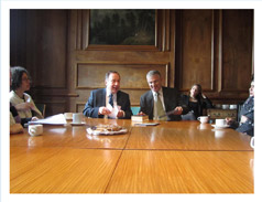 ambassador Daniel Taub at a meeting in the Oxford Centre for Hebrew and Jewish Studies